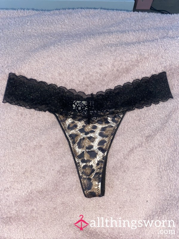 Leopard Lace Thong