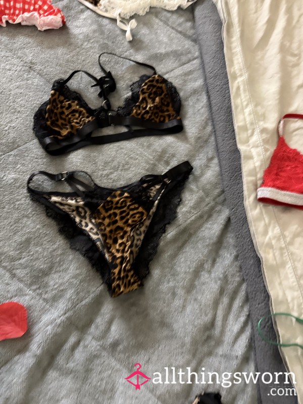 Leopard Print Bra And Pantie