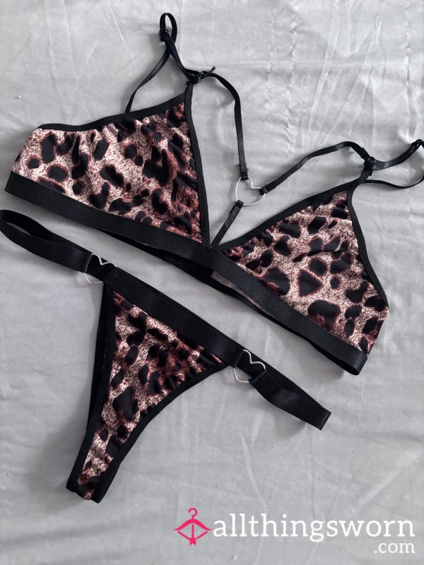 Leopard Print Bra & Pantie Set 🐆