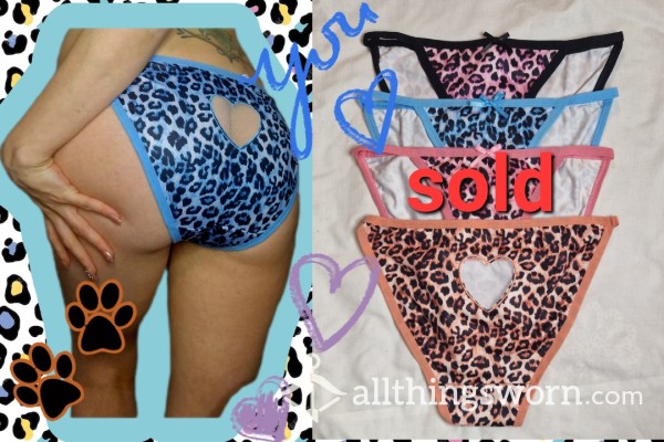 Leopard Print Cut Out Panties