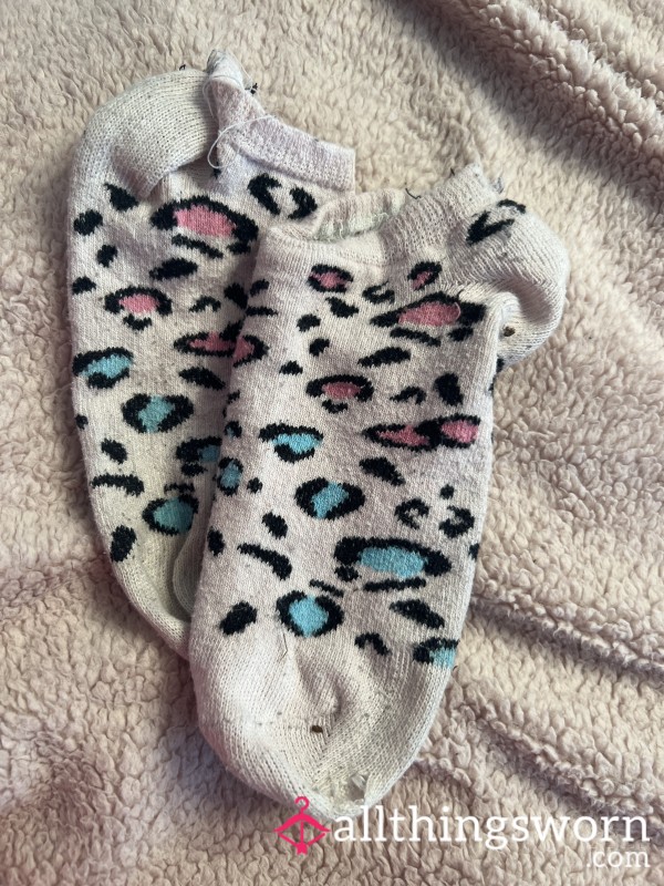 Leopard Print Gym Socks