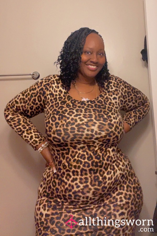 Leopard Print Party Dress