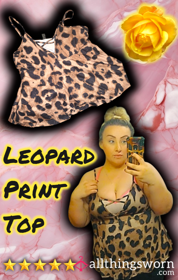 Leopard Print S**y Strappy Top