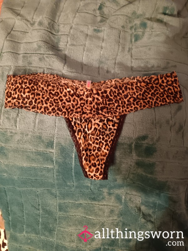 Leopard Print Thong