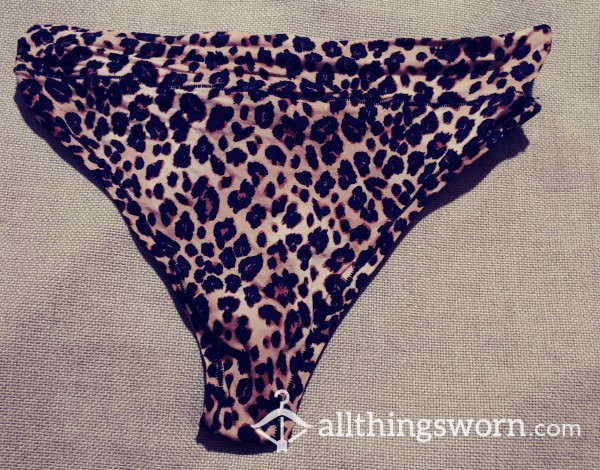 Leopard Print Thong