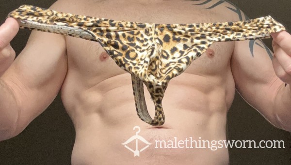 Leopard Print Thong