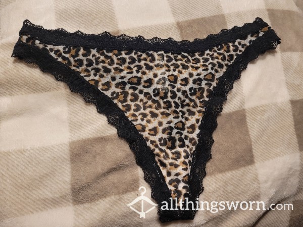 Leopard Print Thong