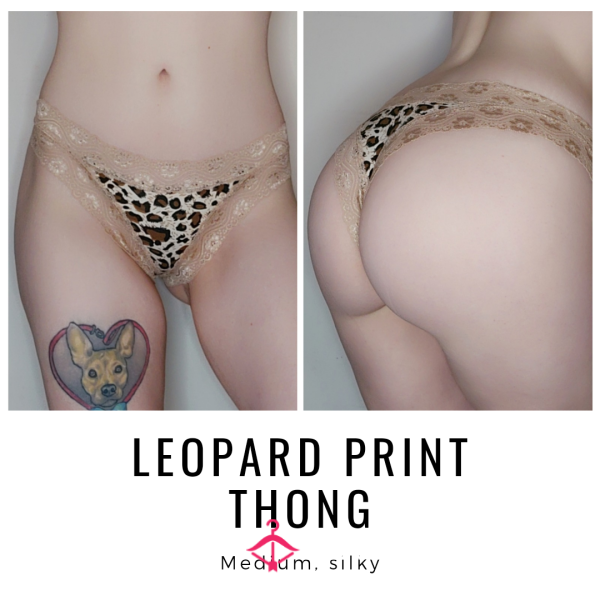 LEOPARD PRINT THONG