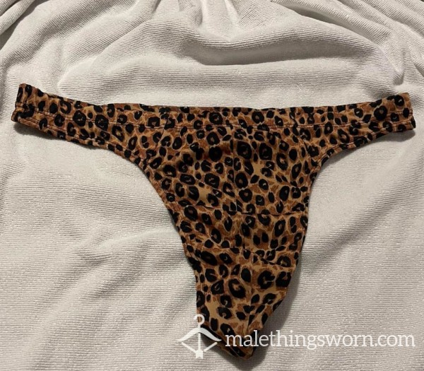 Leopard Print Thong FREE UK SHIPPING