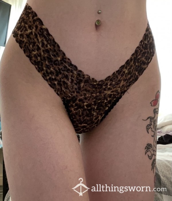 Leopard Print Thongs