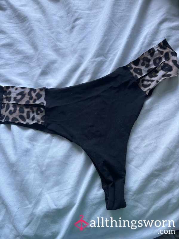 Leopard Thong Worn For 24 Hours🥰