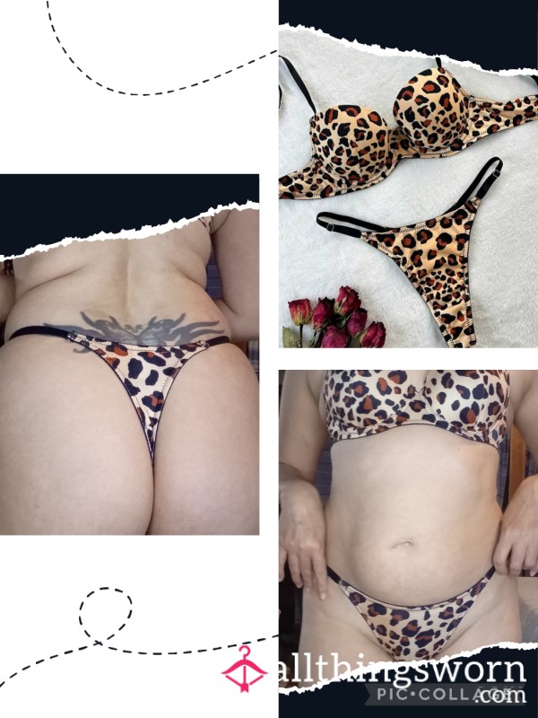 Leopard Underwire Push-up Lingerie Set