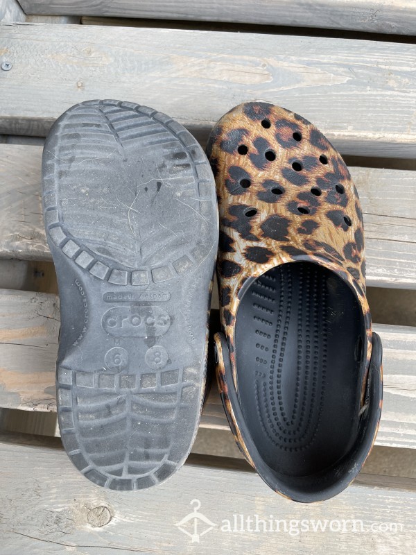 Leopard Work Crocs