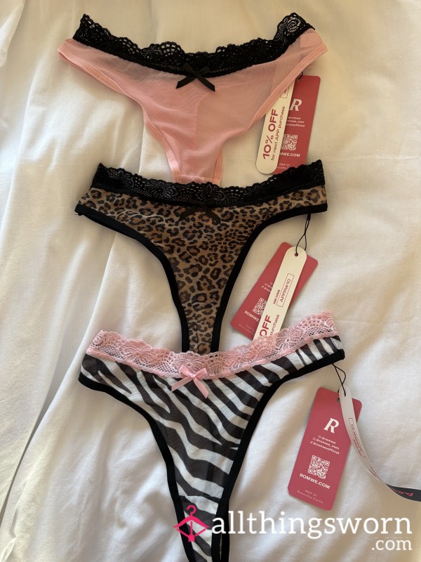 Leopard, Zebra, Pink Thongs🐆🦓🩷