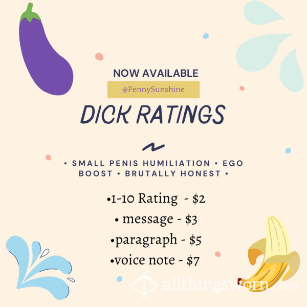 Let Me Rate That D*ck 🥜🍤🍆 ~ D*ck Rating