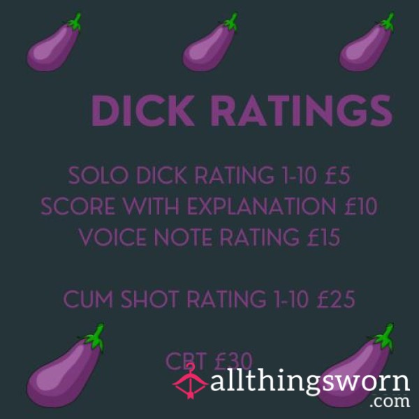 Let Me Rate Your D*ck