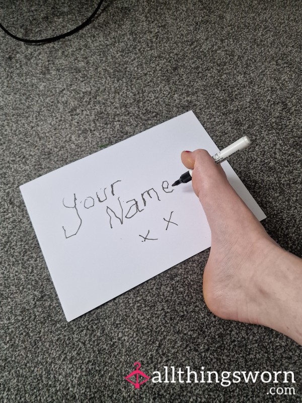 Let Me Write Your Name Or A Short Message 🦶🩷