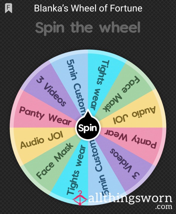 Let The Wheel Decide Your Fate And Order