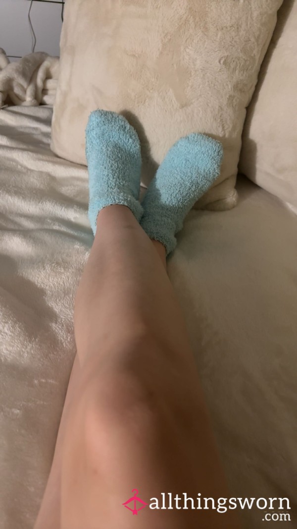 Light Blue Fluffy Socks