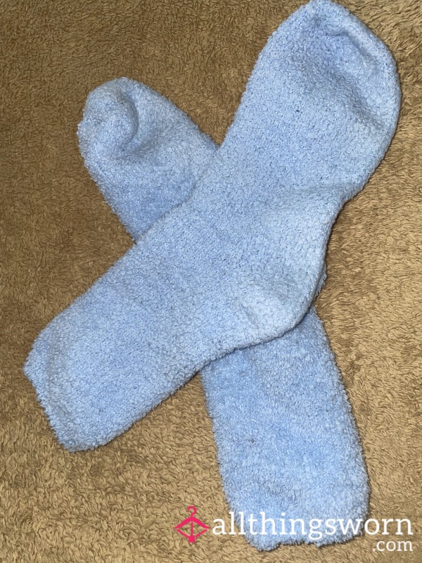 Light Blue Fuzzy Socks