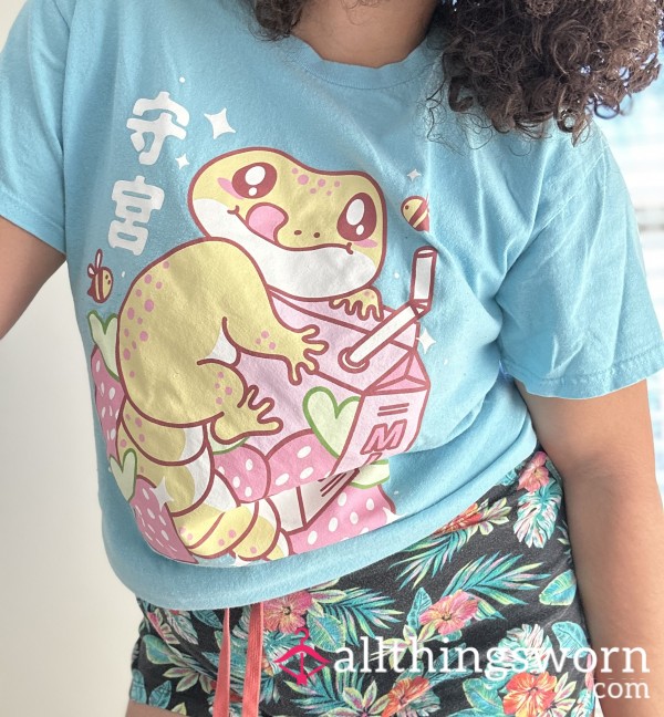 Light Blue Gecko Bedtime Shirt