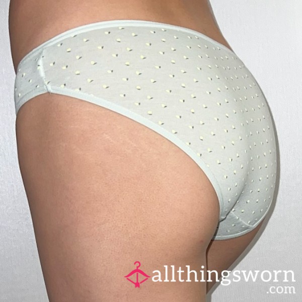 Light Green With Lemons Cotton Panty