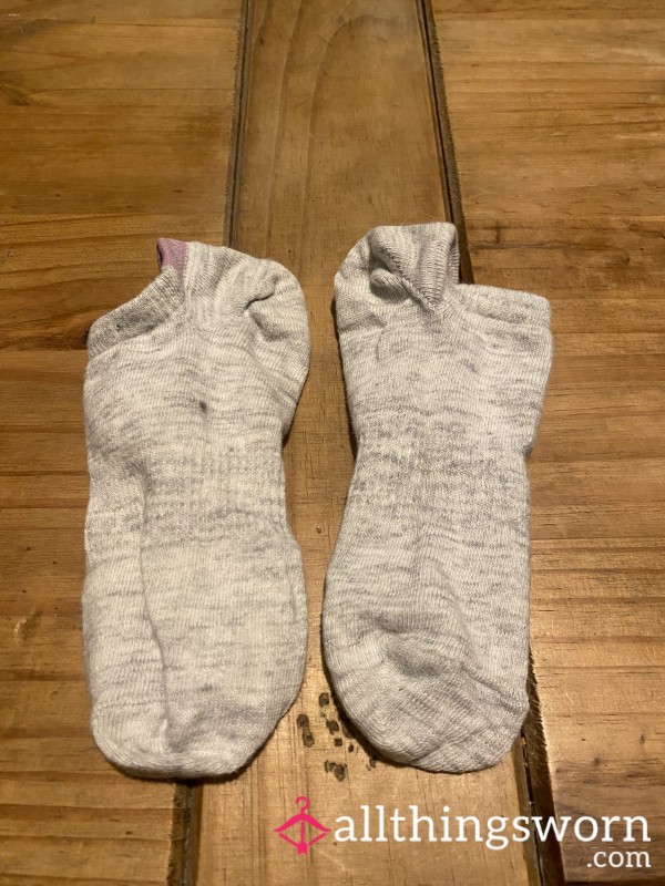 Light Grey Ankle Gym Socks