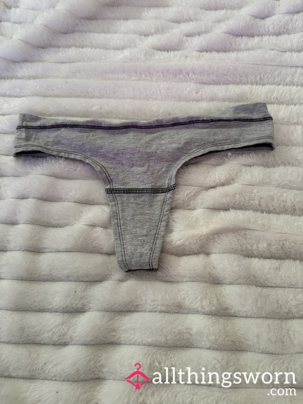 Light Grey Thick Band Thong