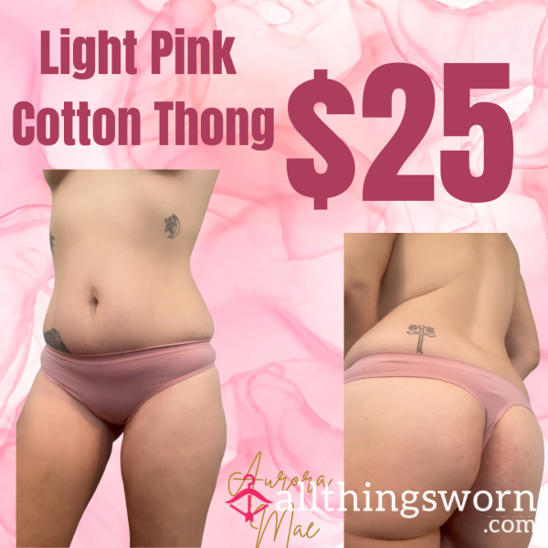 Light Pink COTTON (holds Scent Longer) Thong