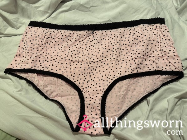 Light Pink Heart Cotton Fullbacks