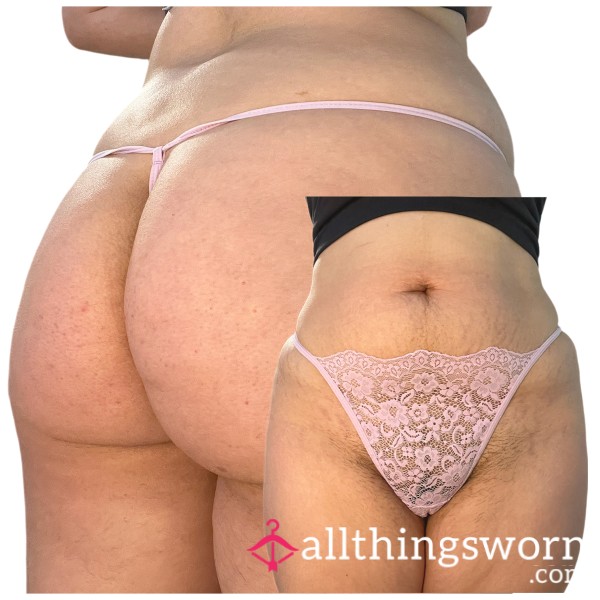 LIGHT PINK LACE G-STRING