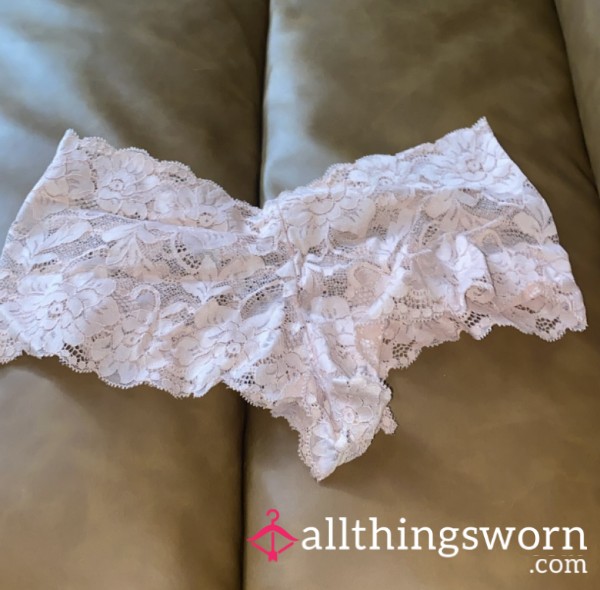 Light Pink Lace Panties Ready To Be Worn