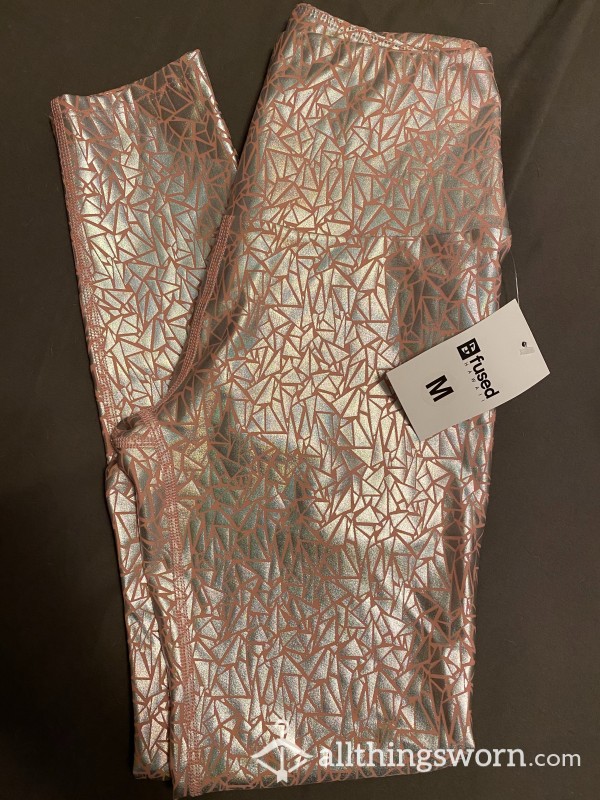 $35 Light Pink Shimmer Leggings