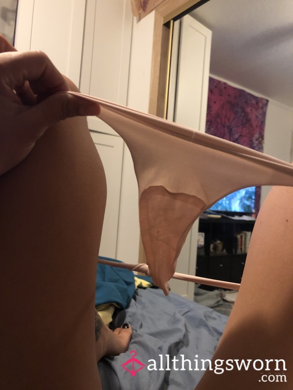 Wet And Used Pink Thong