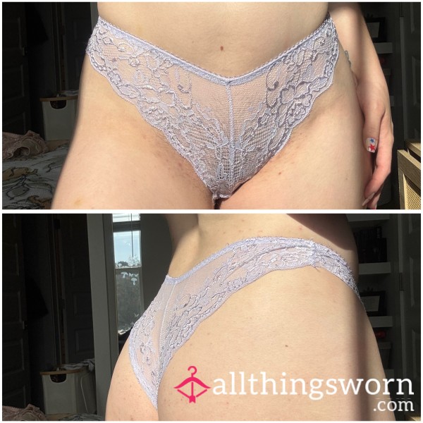 Light Purple Cheeky Lace Thong