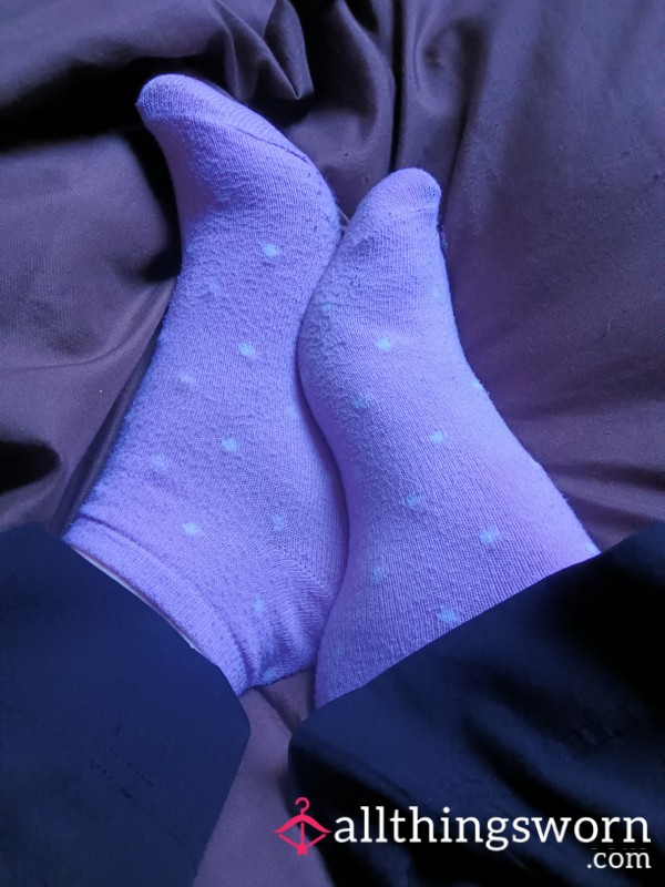 Light Purple Polka Dot Socks