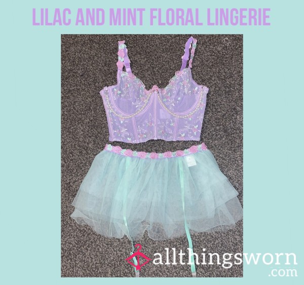 Lilac And Mint Flor*l Lingerie🦄