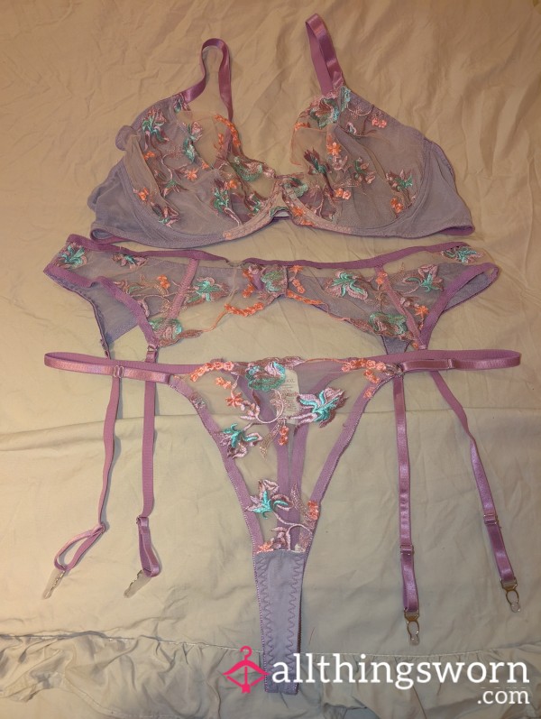 Lilac Flor*l 3 Piece Set