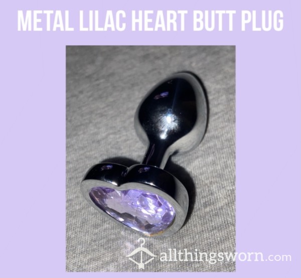 Lilac Heart Metal Bu*t Plug💜