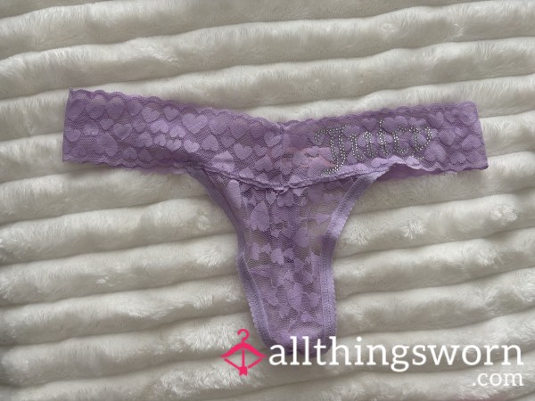 Lilac Juicy Couture Lace Thong