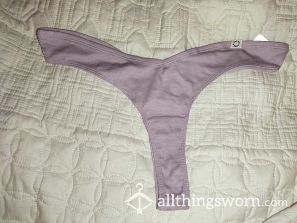 Lilac Miami Cut Cotton Thong