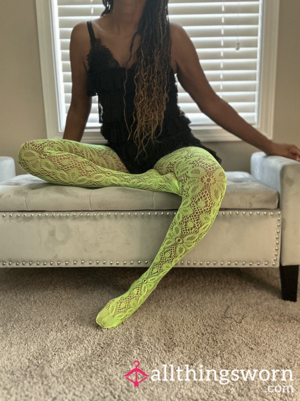 Lime GREEN Fishnets