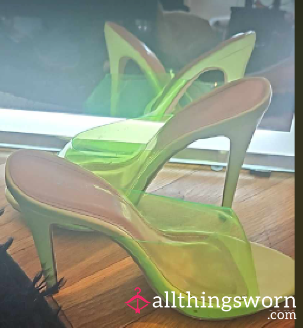 Lime Green Plastic Heels