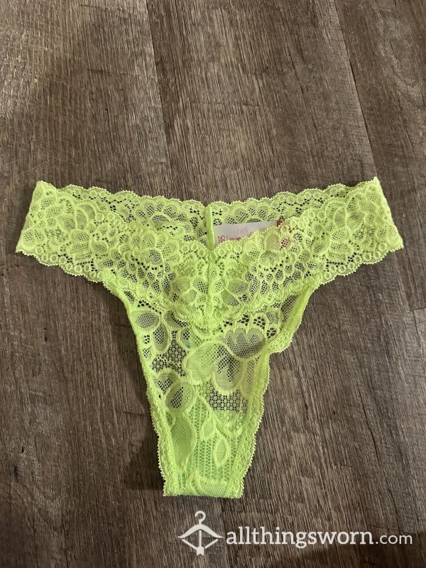 Lime Green Thong (Worn)