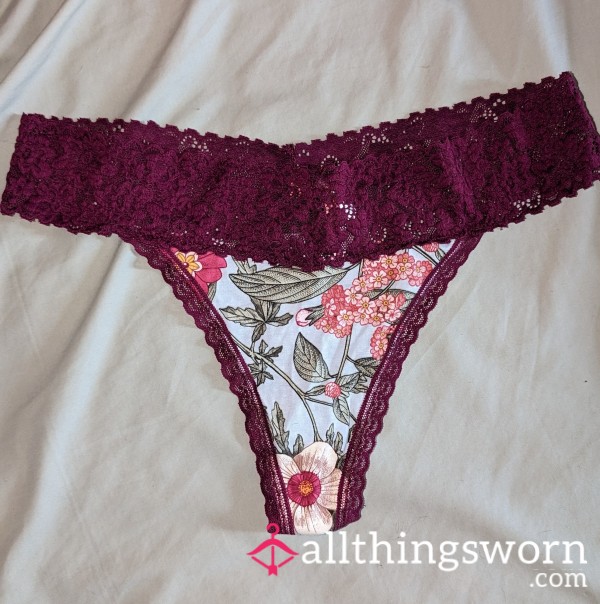 💐Little Flor*l ♥️Red♥️ Lace Thong💐