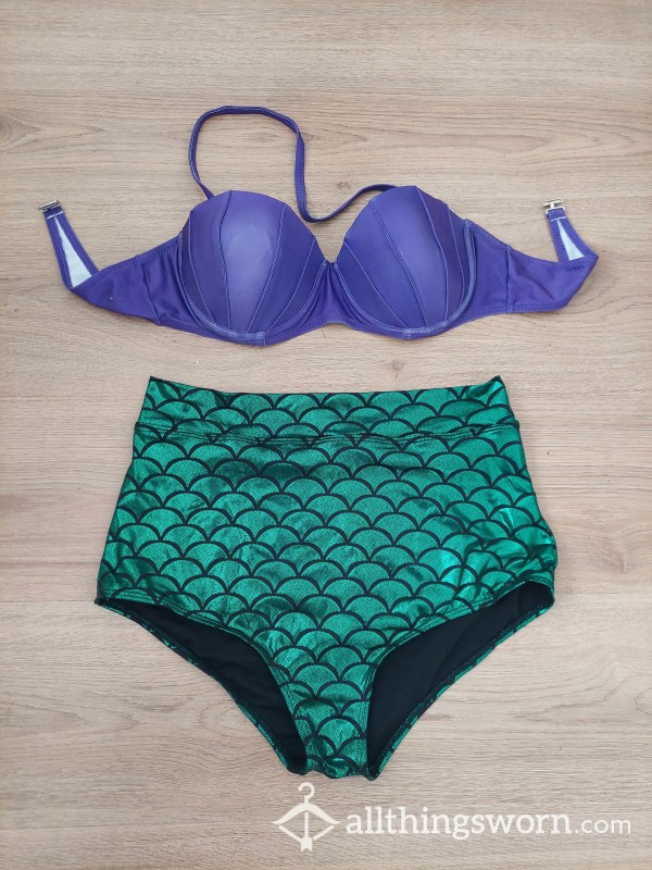 Little Mermaid Bikini, Size XL, Worn