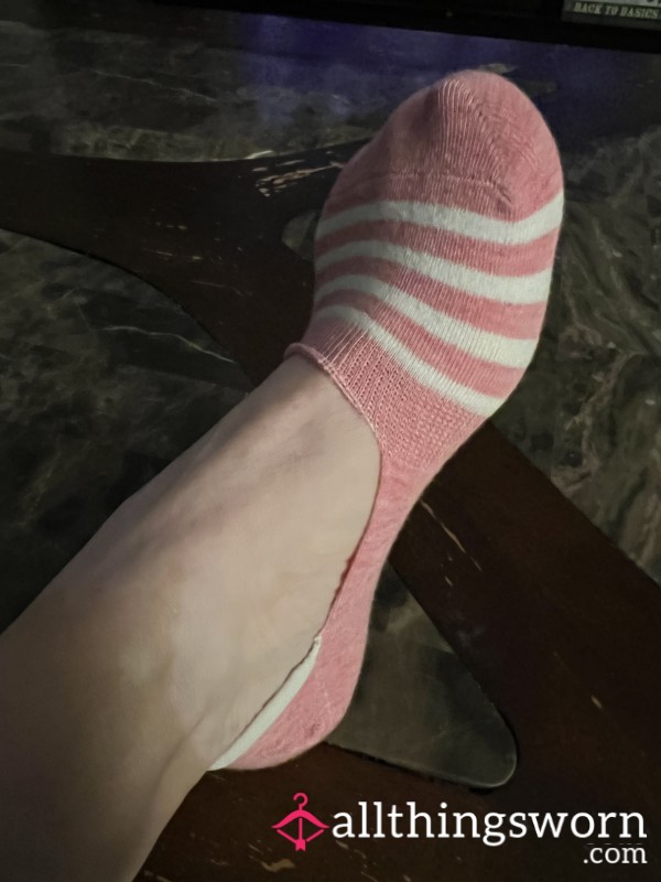 Smelly Little Pink And White Striped Socks