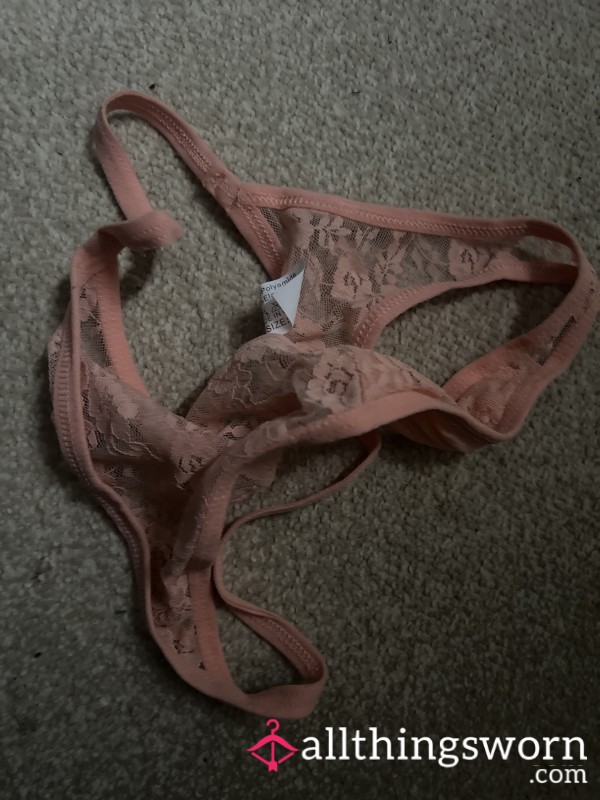 Little Pink Lacy Thong