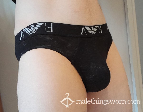 SOLD Loaded Tight Black Briefs