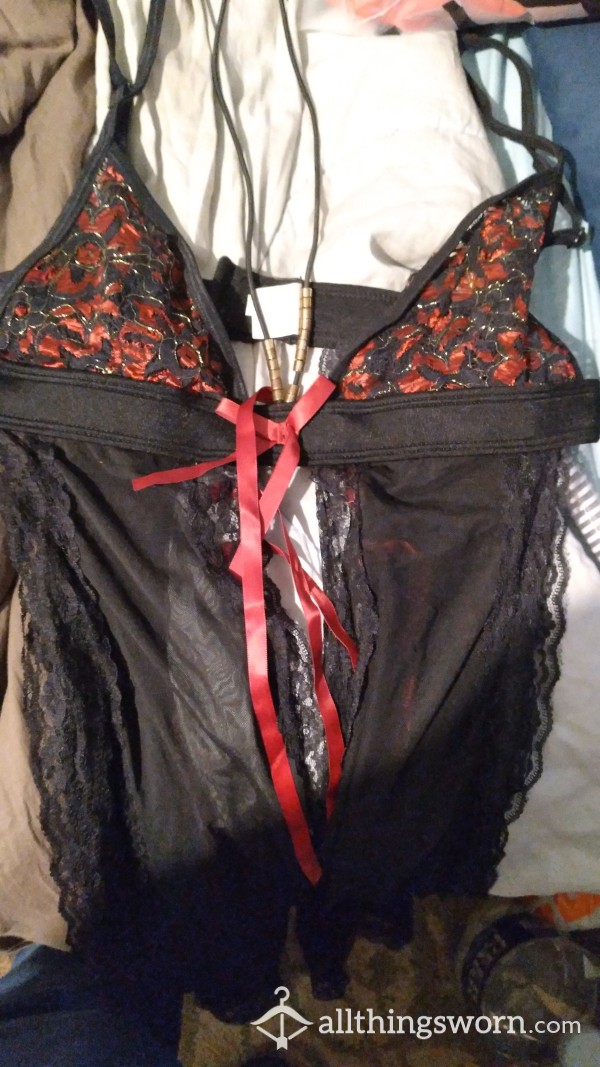 Long Black And Red Lingerie That I Used To Dance And Have S** In